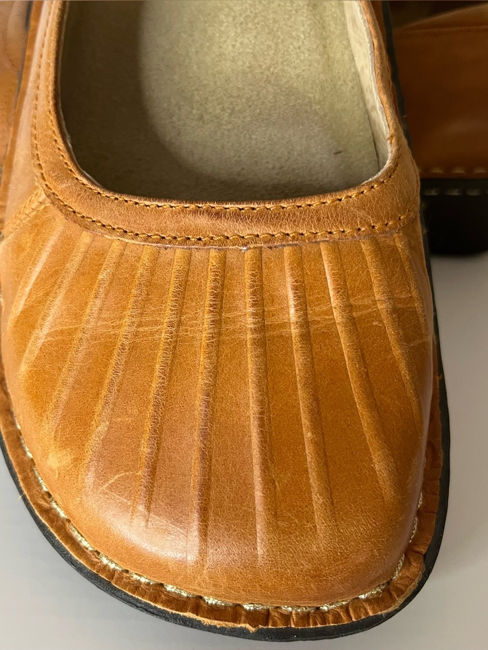 Alegria Belle MaryJane Leather Comfort Shoes Light Cognac EU 40 US 9.5 -10 - Picture 12 of 16